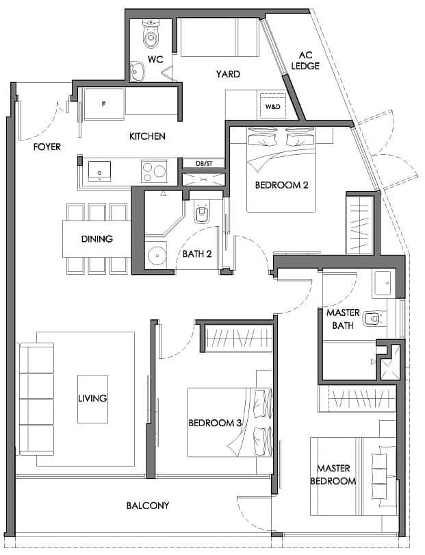 Nyon Condo 12 Amber Road Floor Plan +65 61000721