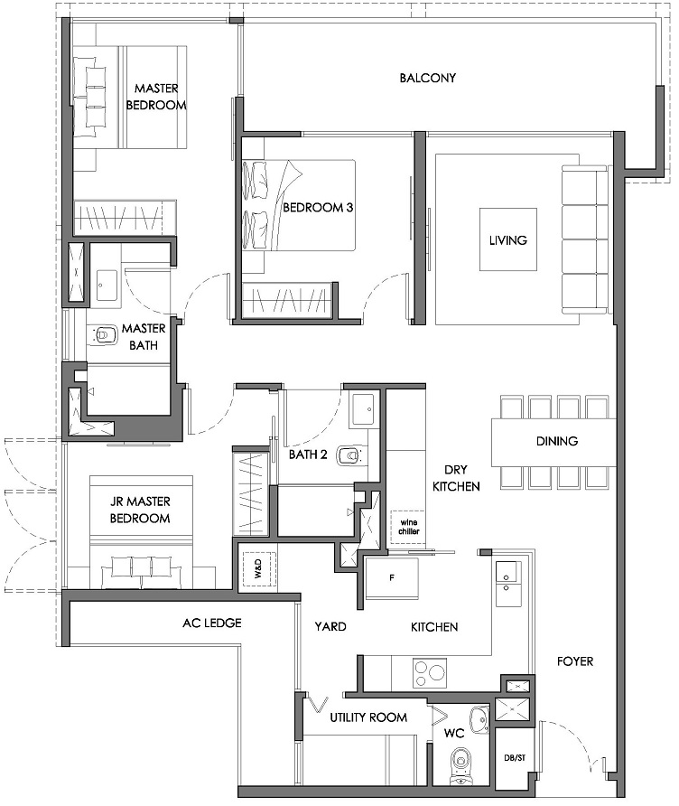 Nyon Condo 12 Amber Road Floor Plan +65 61000721